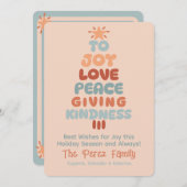 ジョイラブピースツリー独身のフォトホリデーカード シーズンカード (正面/裏面)