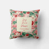 ジョイラブピースピンクレッドフローラ装飾用クッション クッション (裏面)