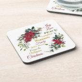 ジョイラブピースポインセチアのクリスマス コースター (左側)