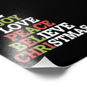 ジョイラブピース信じスクリスマスツリーファミリー フォトプリント            (角)