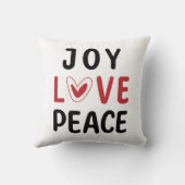 ジョイラブピース赤いハート 感動的 クッション (裏面)