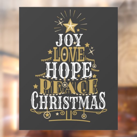 ジョイラブホープピースクリスマス ウィンドウサイン (シート2)