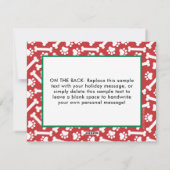 ジョイラブポーズドッグシーズンズグリーティングレッド&グリーン シーズンカード (裏面)