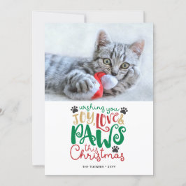 ジョイラブポーズペット猫のクリスマス写真 シーズンカード