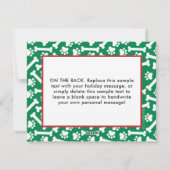 ジョイラブポーズ、平和犬の前足跡赤と緑 シーズンカード (裏面)