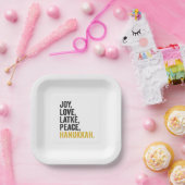 ジョイラブラッキーピースハヌカーおもしろいユダヤ人 ペーパープレート (パーティー)