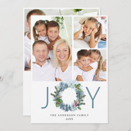 ジョイランドスケープリースクリスマスフォレストグリーティング シーズンカード (正面/裏面)