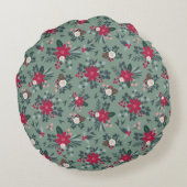 ジョイリバーシブルフローラファームハウスクリスマスリース ラウンドクッション (裏面)
