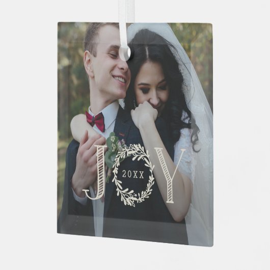 ジョイリースカスタムフォトクリスマスオーナメント ガラスオーナメント (正面左)