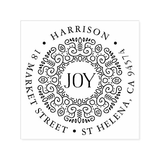 ジョイリースホリデイ差出人住所 セルフインキングスタンプ (デザイン)