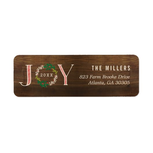 ジョイリースホリデー差出人住所ラベル ラベル (正面)