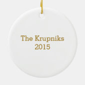 ジョイリース金ゴールドクリスマスファミリーオーナメント セラミックオーナメント (裏面)