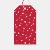 ジョイリーフタイポグラフィ赤クリスマス ギフトタグ (裏面)