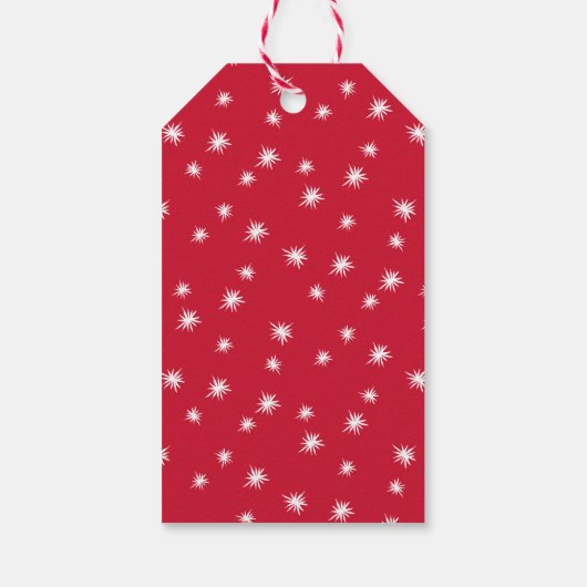 ジョイリーフタイポグラフィ赤クリスマス ギフトタグ (裏面)