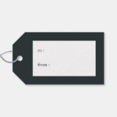 ジョイリーフ&ベリーネイビーブルークリスマスGIftラベル ギフトタグ (裏面横)