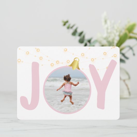 ジョイルベビーピンクのクリスマスカー独身のドと写真 シーズンカード (スタンド正面)