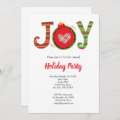 ジョイレッドグリーンクリスマスホリデーパーティー 招待状 (正面/裏面)