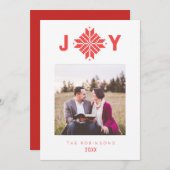ジョイレッドノルディックスタークリスマスホリデーフォト シーズンカード (正面/裏面)