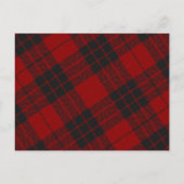 ジョイレッドブラックプレイドタータンチェックフォトハッピーホリデー シーズンポストカード (裏面)