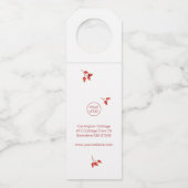 ジョイレッドローズヒップリース。クリスマス企業の ボトルネックタグ (裏面)