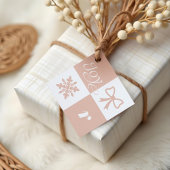 ジョイレトロパタ市松模様にーンクリスマスモノグラム フェイバータグ