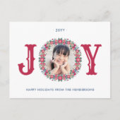 ジョイレトロフローラホリデーリースワンフォトカラフル 案内ポストカード (正面)