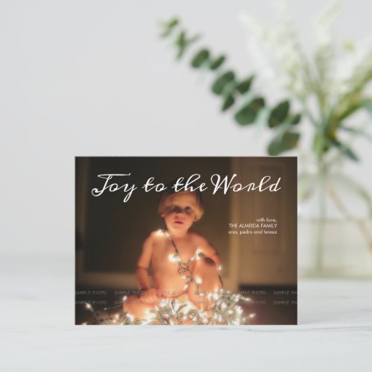ジョイワールドホリディフォトクリスマスウィッシュファミリー シーズンポストカード (スタンド正面)
