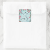 ジョイワールド宗教的クリスマスホリデ素朴ィーブルー スクエアシール (バッグ)