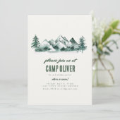 ジョインアットキャンプマウンテンテーマ誕生日 招待状 (スタンド正面)