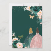 ジョイントキンセアニラエメラルドグリーン赤面フローラ 招待状 (裏面)