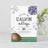 ジョイントサッカー応援誕生日招待状 |共同編集 招待状 (スタンド正面)