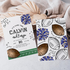 ジョイントサッカー応援誕生日招待状 |共同編集 招待状