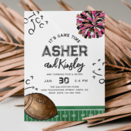 ジョイントサッカー応援誕生日招待状 |共同編集 招待状