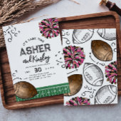 ジョイントサッカー応援誕生日招待状 |共同編集 招待状