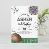 ジョイントサッカー応援誕生日招待状 |共同編集 招待状 (スタンド正面)