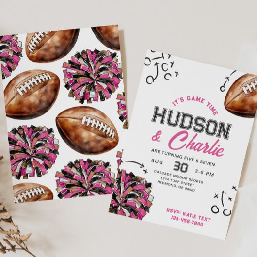 ジョイントサッカー応援誕生日招待状 招待状