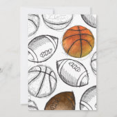 ジョイントスポーツ誕生日招待状 招待状 (裏面)