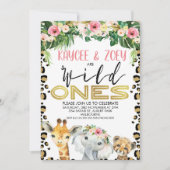 ジョイントチーターフローラワイルドオンズ誕生日招待状 招待状 (正面)