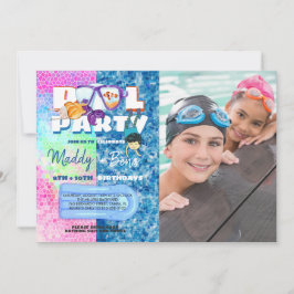 ジョイントプールパーティの招待状 招待状