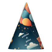 ジョイントベア熱気球ツインズ1st誕生日 パーティーハット (左)