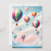 ジョイントベア熱気球ツインズ1st誕生日 招待状 (裏面)