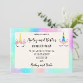 ジョイントユニコーン誕生日サンキューカード サンキューカード (スタンド正面)