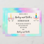 ジョイントユニコーン誕生日サンキューカード サンキューカード (正面/裏面)