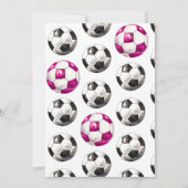 ジョイント兄弟姉妹デュアルシスタースツインサッカー誕生日 招待状 (裏面)