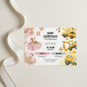 ジョイント建築&バレリーナ兄弟姉妹誕生日 招待状