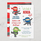 ジョイント忍者戦士バースデーパーティ招待状 招待状 (正面/裏面)