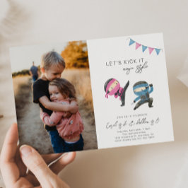 ジョイント忍者誕生日招待状 |兄弟姉妹誕生日 招待状