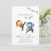 ジョイント忍者誕生日招待状 |兄弟姉妹誕生日 招待状 (スタンド正面)