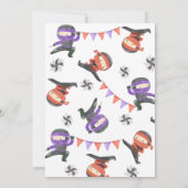 ジョイント忍者誕生日招待状 |空手パーティー 招待状 (裏面)