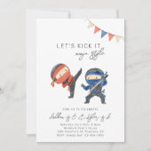 ジョイント忍者誕生日招待状 |空手パーティー 招待状 (正面)